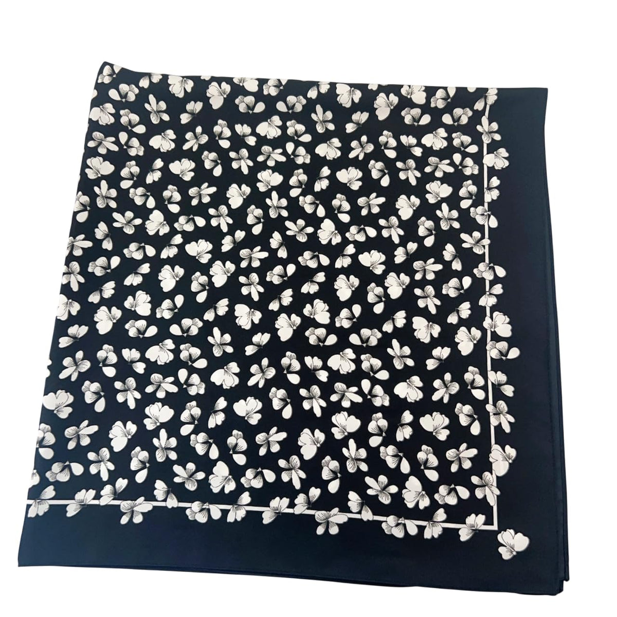 CrossKulture Printed Poly Silken feel Scarf Stole for Women | Stylish, Soft, & Lightweight | Satin Feel Neck, Hair & Head Scarf for Women | Square Silk Stole for Handbag (Colour77)