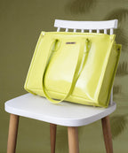LEGAL BRIBE Textured Tote bag (Glossy Light Green)