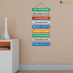 Artvibes Daily Affirmations Printed Wooden Wall Hanging For Living Room | Office | Quotes Decor Item | Wall Poster | Office Decor | Wall Art Print | Inspirational quotes | Gift Items (WH_9315N)
