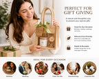 Small Jute Tote Bag with Mesh Window Panel, Natural Beige, Rope Handles, Gift Bag (Cream) Size -10 * 8 * 5