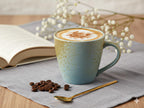 Bodhi House Handmade Ceramic Coffee Mug, Pack of 1, 350Ml, Turquoise Copper