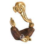 ARTVARKO Brass Trunk Ganesha Idol for Home Decor Office Desk Diwali Gift Pooja House Entrance Good Luck 8 Inches