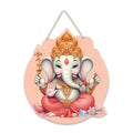 Artvibes Bal Ganesha Auspicious Wooden Art Work Wall Hanging For Good Luck Properity Vastu | Spiritual Decor Items | Paintings | Wall Illustrations| Stylish Modern Decor Item | Gift Items (WH_8605N)