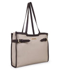 LEGAL BRIBE Stylish Buckle Tote Bag (Off white)