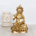 ARTVARKO Brass Kuber Maharaj Idol Statue God Murti for Locker Diwali Pooja Puja Kuvera Lord of Wealth Prosperity and Money Treasurer 8 Inch