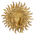 Svarup Brass Om Sun Ganesha Ganesha Wall Hanging for Home Office Entrance Puja Gift 11 Inch.