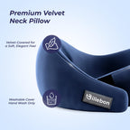 Frido Travel Comfort Combo | 3D Blackout Eye Mask & Memory Foam Travel Neck Pillow with Free Pouch for Men & Women | Perfect for Flights, Car, Train Travel | Lightweight, Black