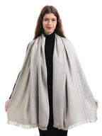 EH Viscose Pashmina Female Scarf For Women, Twill Weave, Thick, Solid Color Wraps, All Weather, Large, Warm, Very Soft Pashmina Feel Scarves (LIGHT GREY)