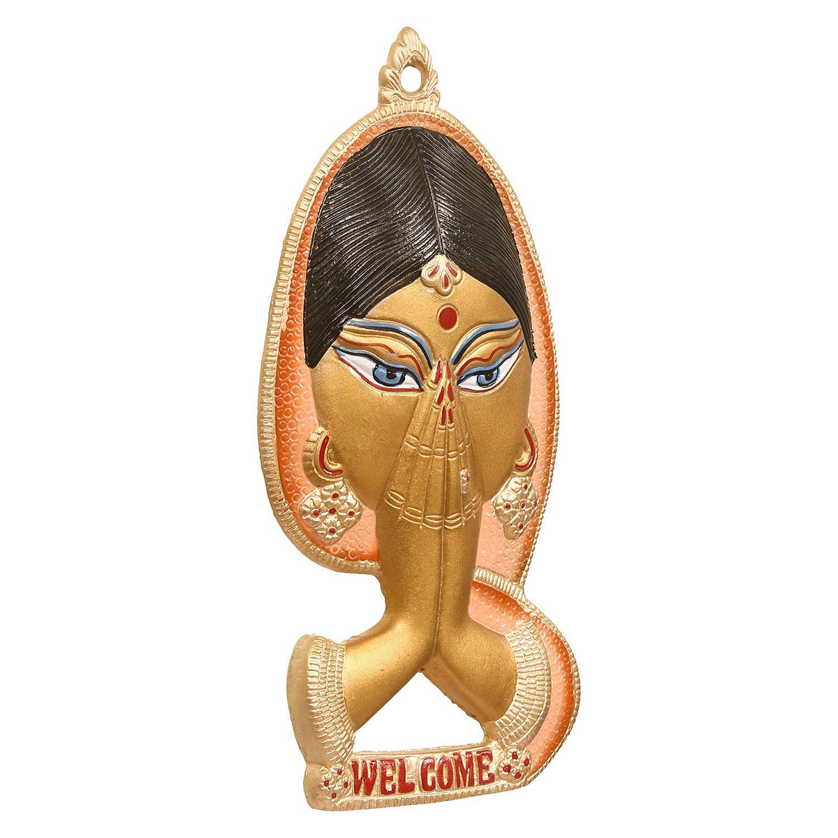 KridayKraft Door Hanging Metal Welcome Lady Multicolor Decorative for Home,Office & Room,Showpiece Figurines
