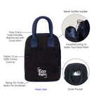 Eco Right Large Canvas Tote Bag for Women, Zipper Handbag with Inner Pocket + Insulated Lunch Bag for Women & Men, Tiffin Bag with Bottle Holder & Pocket – Combo for Office & Daily Use