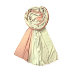 FAHABO Scarf Woman Premium Self-Woven Jersey Scarves | Hijab Scarf | Headscarf | Neck Scarf | Stoles | Wraps (Shades of Peach)
