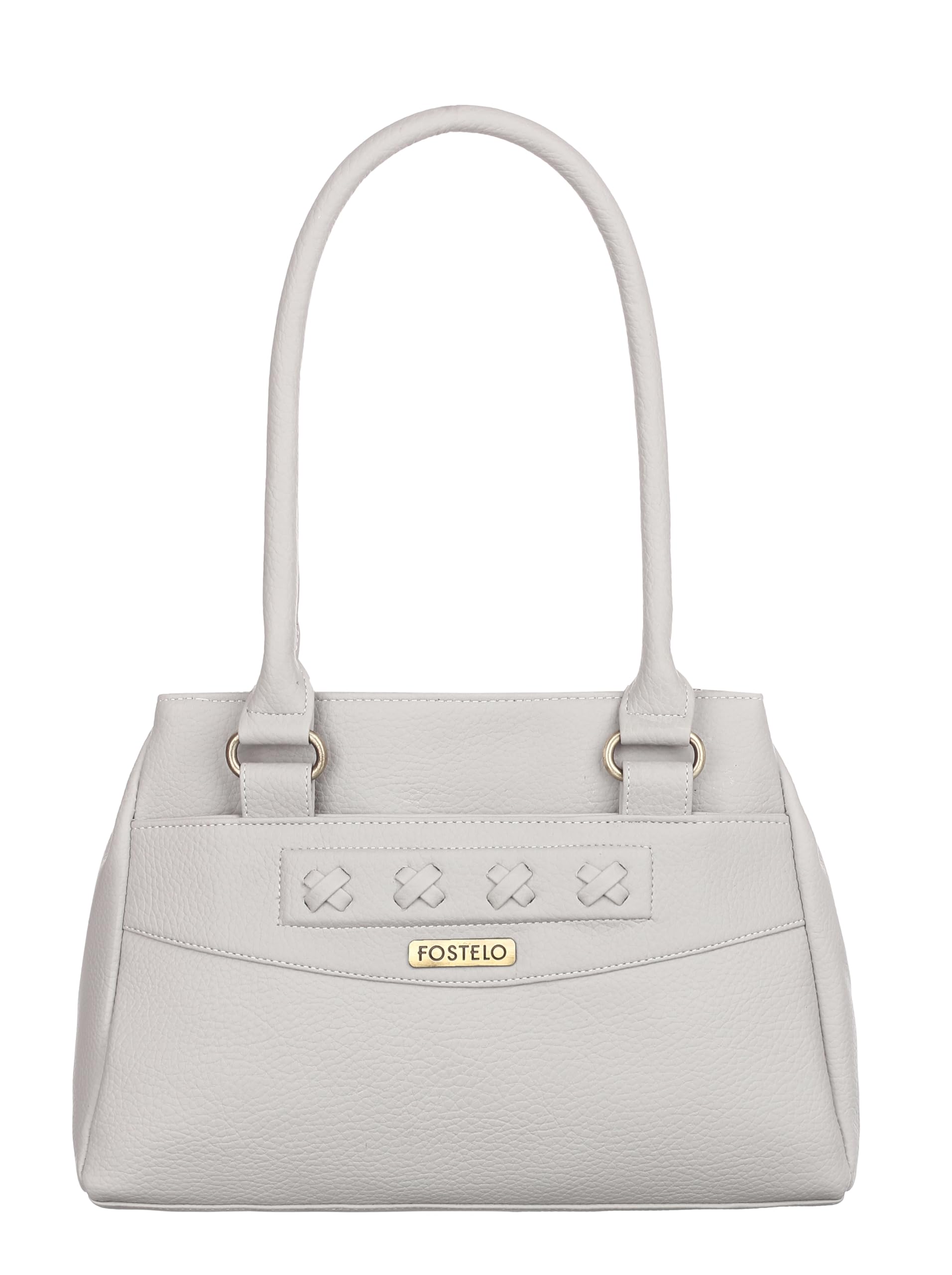 Fostelo Women's Maria Satchel Tote Handbag for Women | Ladies Purse | Stylish Shoulder Bag | Gift For Women | Grey