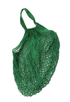 MSK Looms Eco Friendly Light Weight Cotton Net String Bag with Short Handle, Reusable Produce Bag for Fruits and Vegetable - Light Green
