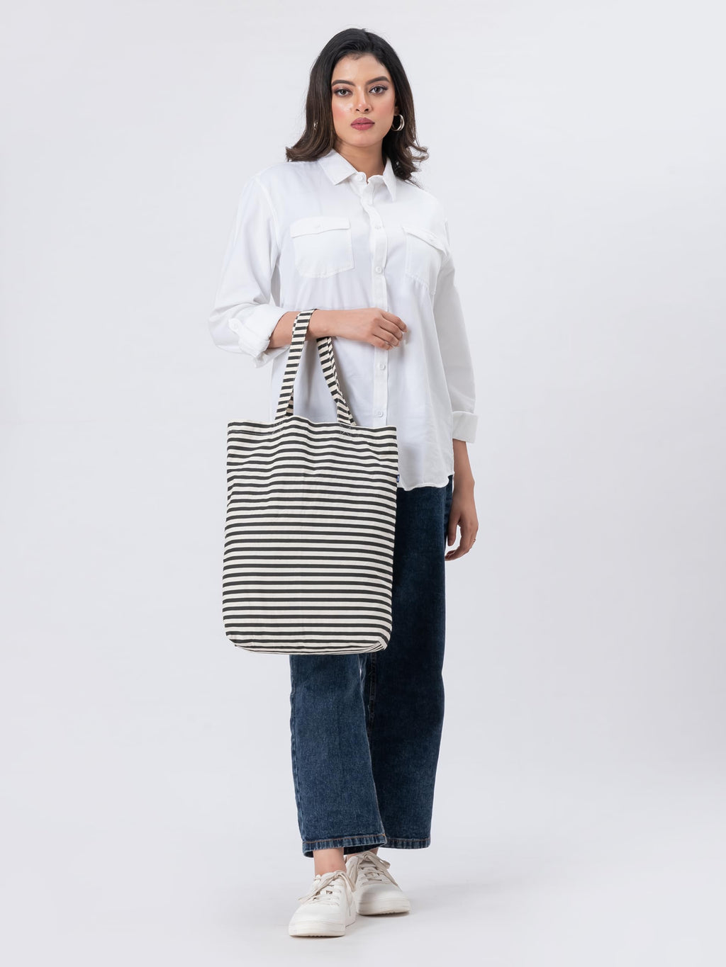 AQVA Printed Pack of 3 Cotton Tote Bag for Women | Trendy Stylish Multipurpose Handbags for Daily Use | Shoulder Bag for Shopping, Beach, Travel and Grocery
