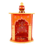 Apka Mart The Online Shop Pooja Mandir | Home Temple Wooden Wall Mounted | Hanging Puja Stand/Unit Small – for God, House, Puja Ghar, Office & Shop - 11 Inch