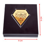 anciently Murugan Pocket Temple with Charan Paduka for Diwali Gift, House Warming Gifts, Return Gift Puja Box (Square Shaped, Gold Plated, 1 Piece)