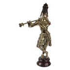Svarup Brass Krishna Bhagwan Idol Murli Kishan Murti Playing Bansuri Gift for Home Mandir Decor Marriage Height 23 Inch Weight 9.3 Kg Gold and Black