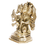 ARTVARKO Brass Panchmukhi Sitting Bajrangbali Lord Hanuman Idol for Spiritual Protection Statue for Home Office Decor Gift Height 7 Inches