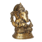 ARTVARKO Brass Ganesh Bhagwan Idol Ganesha Statue Ganpati Murti for Home Entrance Decor Diwali Gift Height 12 Inch