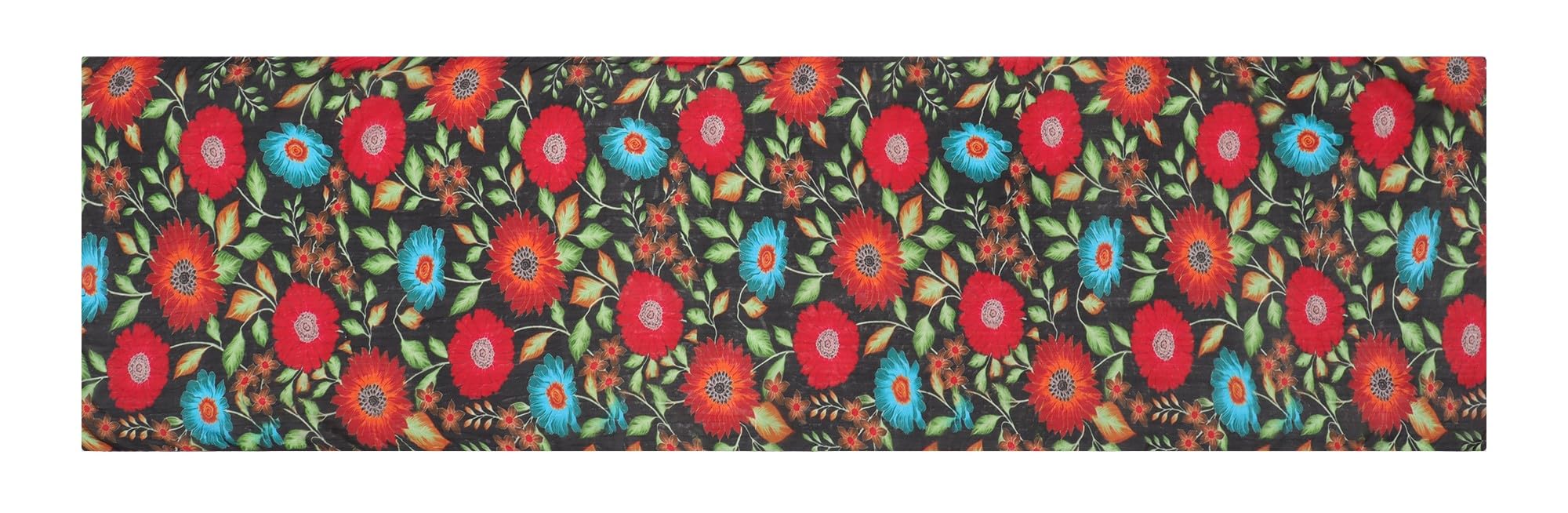 EH 100% Pure Mulberry Silk Scarf for Women, head scarf, neck scarf, hair scarf, digital printed long (22 X 72) (MC 37)