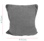 House of Quirk Polar Fleece Fabric Cushion Cover with Zipper Pack of 2 (Dark Grey, 45 x 45 cm)