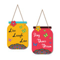 Artvibes Live Laugh Love Decorative Wall Art | Quotes Decor Item | Motivational Wall Decor | Wall Accent | Graphic Art | Gift Items | Office Wall Decoration Items (WH_6806N), Set of 2