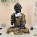 SVARUP Big Brass Buddha Statue Buddhist Figurine, Buddhism Decor, Feng Shui Home Décor Showpiece Height 12 Inch