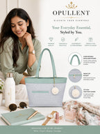 OPULLENT Large Capacity Tote Bag For Women (Green)