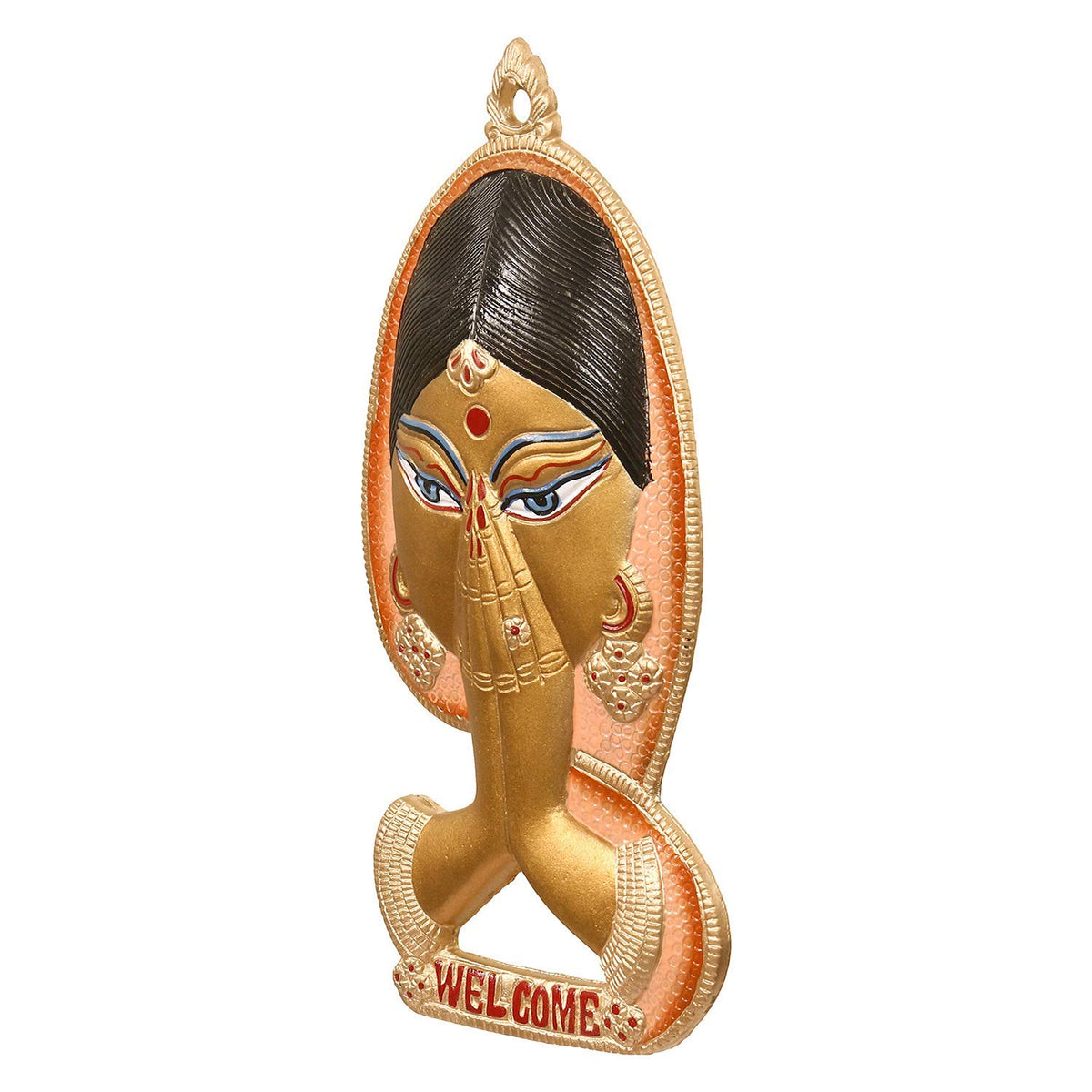 KridayKraft Door Hanging Metal Welcome Lady Multicolor Decorative for Home,Office & Room,Showpiece Figurines
