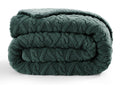 BSB HOME Flannel with Sherpa Luxurious Super Soft Fluffy Cozy Fuzzy Warm Reversible Single Bed Blanket for Heavy Winter 500GSM Blanket/Quilt Rajaai - Color- Bottle Green, 220 x 150 Cm, Weight- 2kg Kafalo
