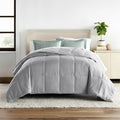 ALISHIBA CASA Hotel Collection 150 GSM All Season Comforter Double Bed AC Blanket/Quilt/Rajai Soft & Breathable Microfiber Lightweight (90 X 100 Inches) - Double Bed Comforter - Silver Grey Color Kafalo