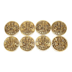 ARTVARKO Brass Ashtalakshmi Laxmi Set of 8 Pcs Ashta Lakshmi Wall Door Hanging Luxmi for Home Office Décor Gift (Each Idol 9x9 cm)