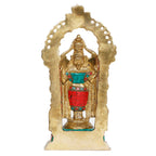 ARTVARKO Lord Tirupati Balaji | Sri Venkateswara Brass Statue with Multicolor Stone Work Religious Strength God Sculpture Idol Height 12 Inches