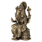 SVARUP Brass Lakshmi Narasimha Statue Narsingh Bhagwan Murti for Home Temple Office Mandir, Pooja Showpiece Height 3 Inch