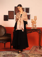 Pashmoda Women Golden Eclipse Reversible Zari Moonlight Fine Wool Stole (Size : 28x80in, 71X203cm) ZSST03