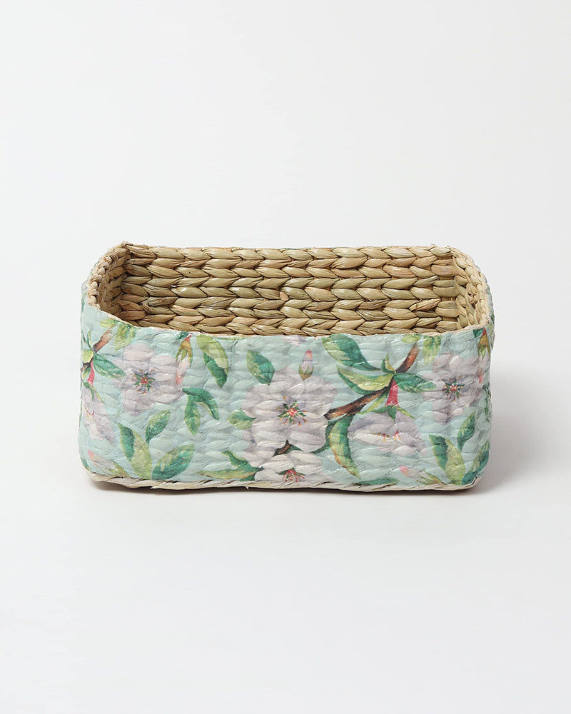 Seagrass Desk Organizer and Multi-Purpose Storage Basket