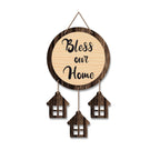 Artvibes Bless Our Home Quotes Wooden Wall Hanging Decorative Items for Home Decor | Gift | Livingroom Hanger | Modern Artworks Decoration Hangings Item (WH_7212N)