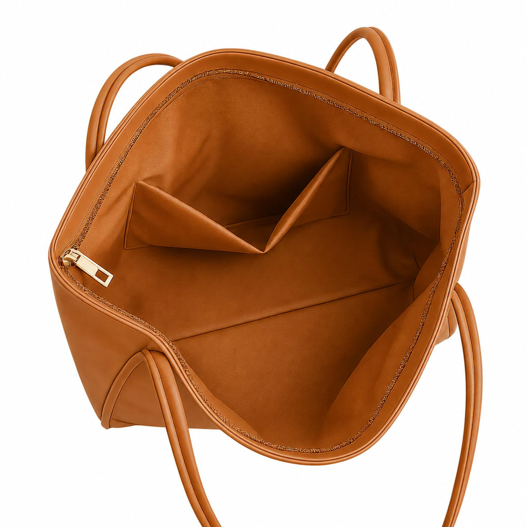 Madak Retail Large Tote Bag for Women | Womens Shoulder Bag for Work, Travel | Office Bag for Women Stylish (Tan)