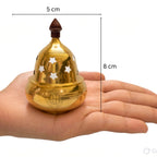 Brass Diya Pure Brass Traditional Oil Puja Lamp for Temple, Mandir, Festival Decoration, Home Decor & Diwali Gift (Star Dome, Set of 4)