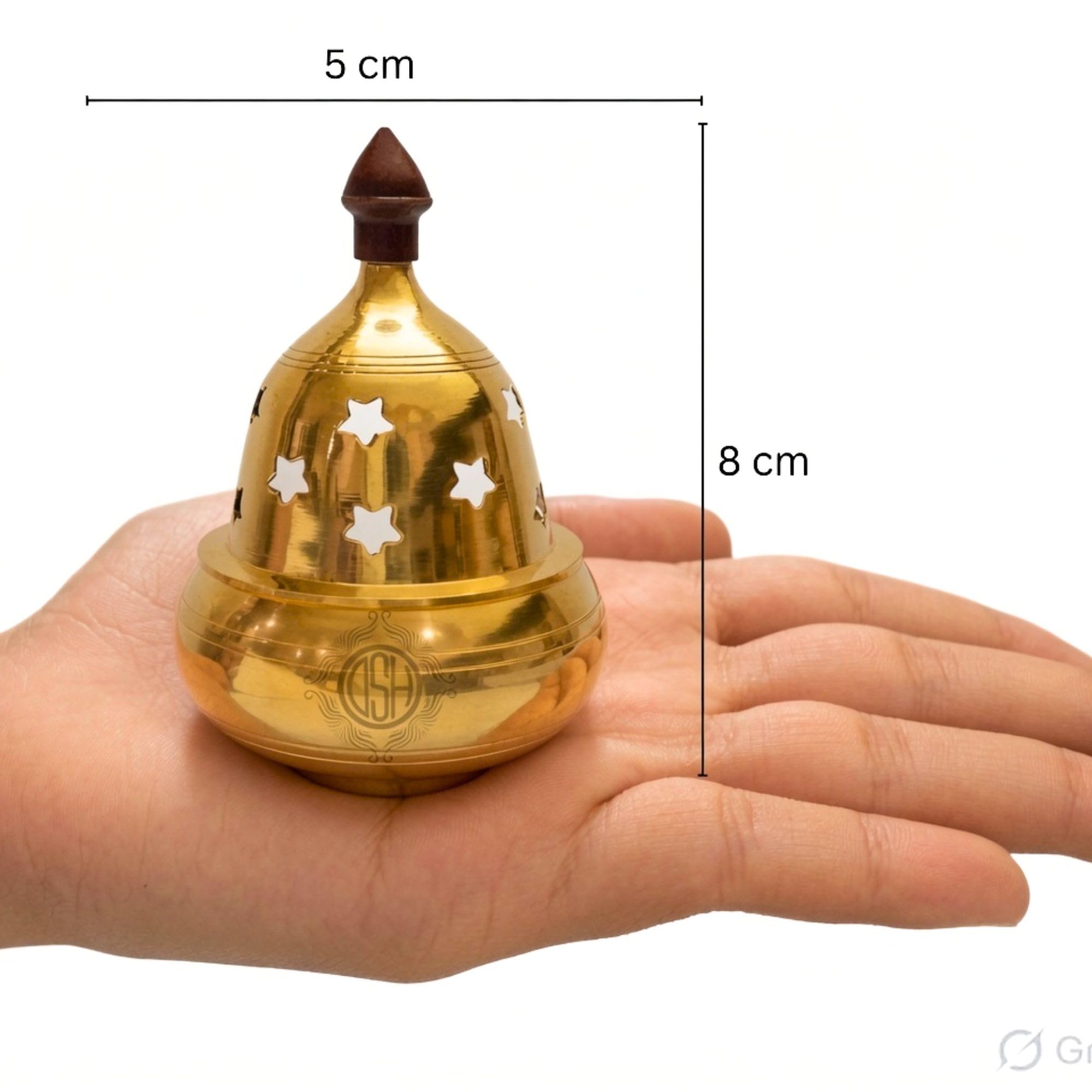 Brass Diya Pure Brass Traditional Oil Puja Lamp for Temple, Mandir, Festival Decoration, Home Decor & Diwali Gift (Star Dome, Set of 4)