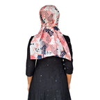 Tolexo Rayon cotton scarf free size with Hook and Lopp Tape closer-printed-free size (Peach)