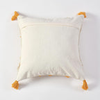 Furnistitchs Premium Decorative Throw Cushion Pillow Cover Boho Home Decor - Living Room Bedroom Couch Sofa Cushion Covers 16 inch x 16 inch (2, Mustard Tassels)