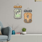 Artvibes Shri Nathji Pichwai Art Wall Hanging Home Decorative Wall Art for Living room | Religious Decor | Wall Sculpture | Signs & Plaques| Stylish Modern Decor Item | Gift Items (WH_9710N), Set of 2