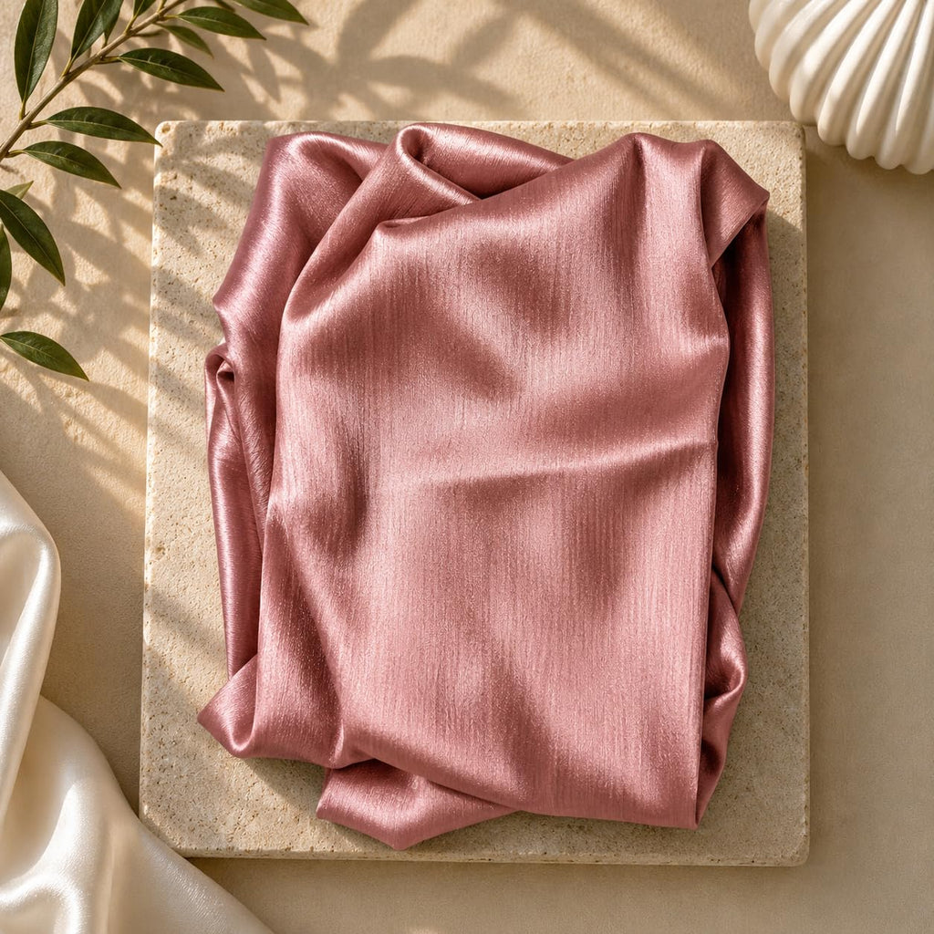 Leaf & FEATHER™ Muna Satin Hijab Scarf for Women | Satin Hijab Set Pack of 2 | 200 x 70 cm | Silky & Lightweight | Elegant Daily Wear & Occasion (13. Dusty Lavender + Pearl Silver)