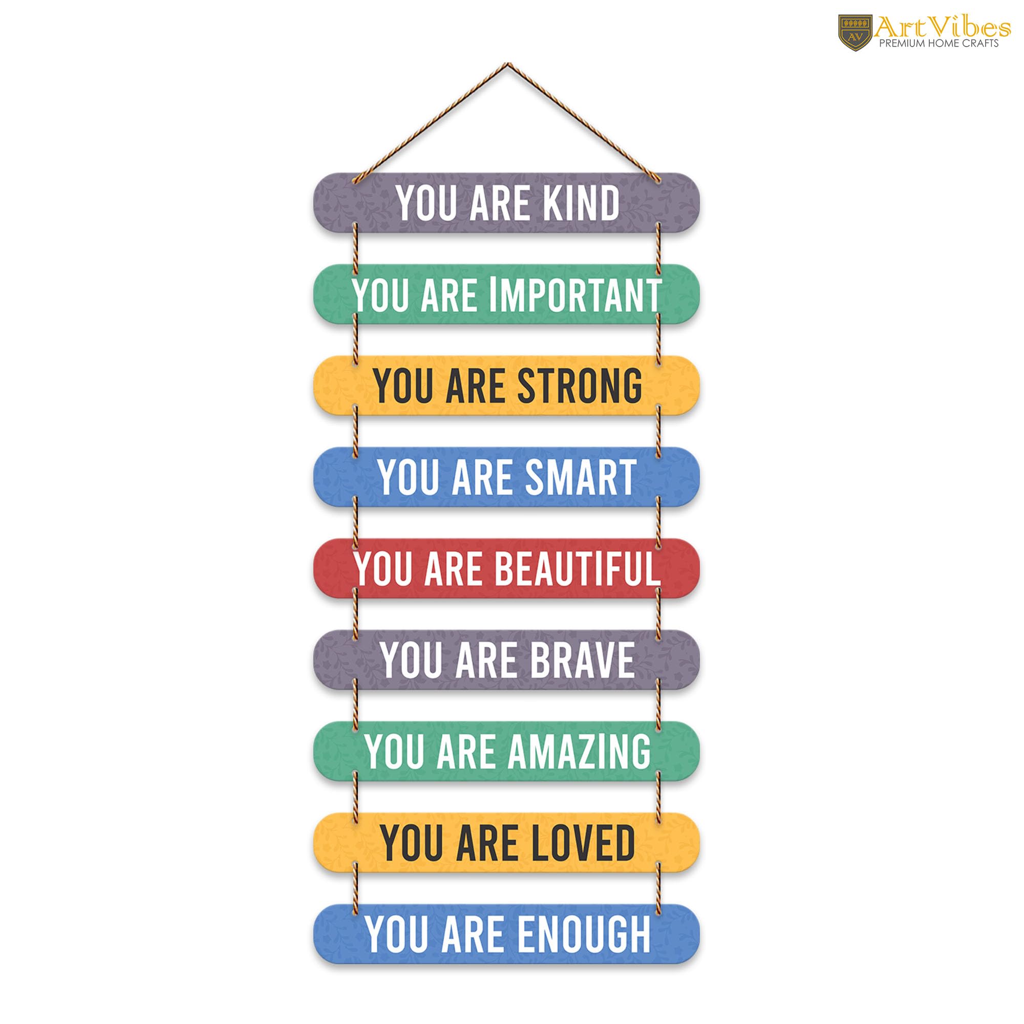Artvibes Positive Quote Wall Hanging Wooden Art For Living Room | Office | Quotes Decor Item | Wall Illustrations | Office Decor | Wall Art Print | Inspirational quotes | Gift Items (WH_9312N)