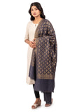 Naureen Women Pashmina Blend Zari Shawl, Warm and Soft, 40x80 inch