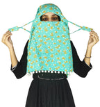 Switchon Rayon Mill dye Innovative scarf Hijab for Women with closer Hook and Loop Tape size adjustable -Scoty Scarf (Green2)