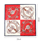 PALAY Red Satin Scarf for Women, Silk Feeling, 23 × 23 Inches