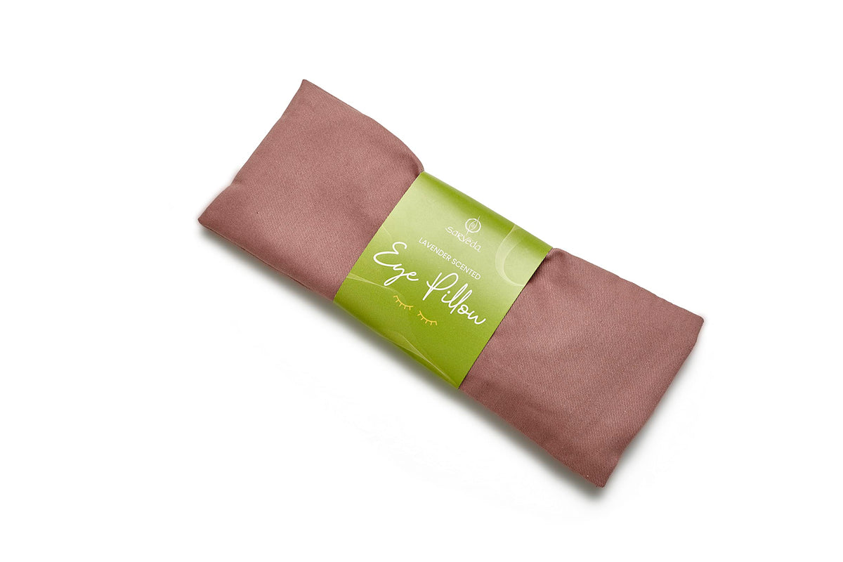 Netram eye pillow Ayurveda inspired for Deep Rest & Relaxation | Flax Seed & Lavender Aromatherapy | Warm & Cold Therapy | Yoga Nidra, Sleep & Eye Strain Relief | Reusable Cotton Pouch