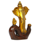 ARTVARKO Brass Designer Ganesha Statue Ganesh Ganpati Sitting Blessing Idol Sculpture for Home Diwali Puja Home Decoration Festival Gifts 10 Inch